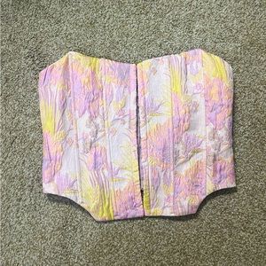 Floral pastel bustier top